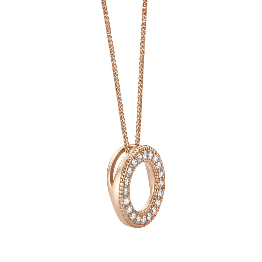bellaluce Halskette mit Anhänger Memoria Roségold Brillant 0.200 ct.