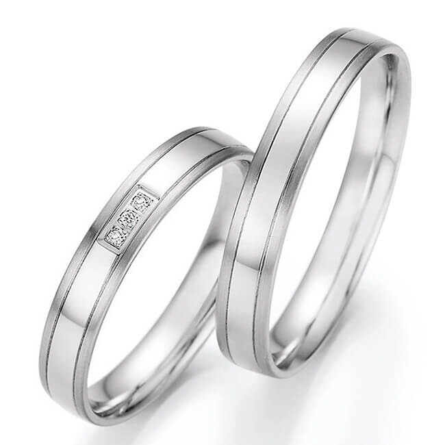 Collection Ruesch Trauringe Platin Brillant 66/61170 & 66/61180