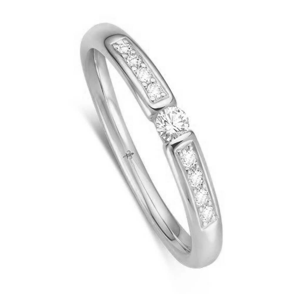 Giloy Solitär Ring Weißgold TV000017W-2