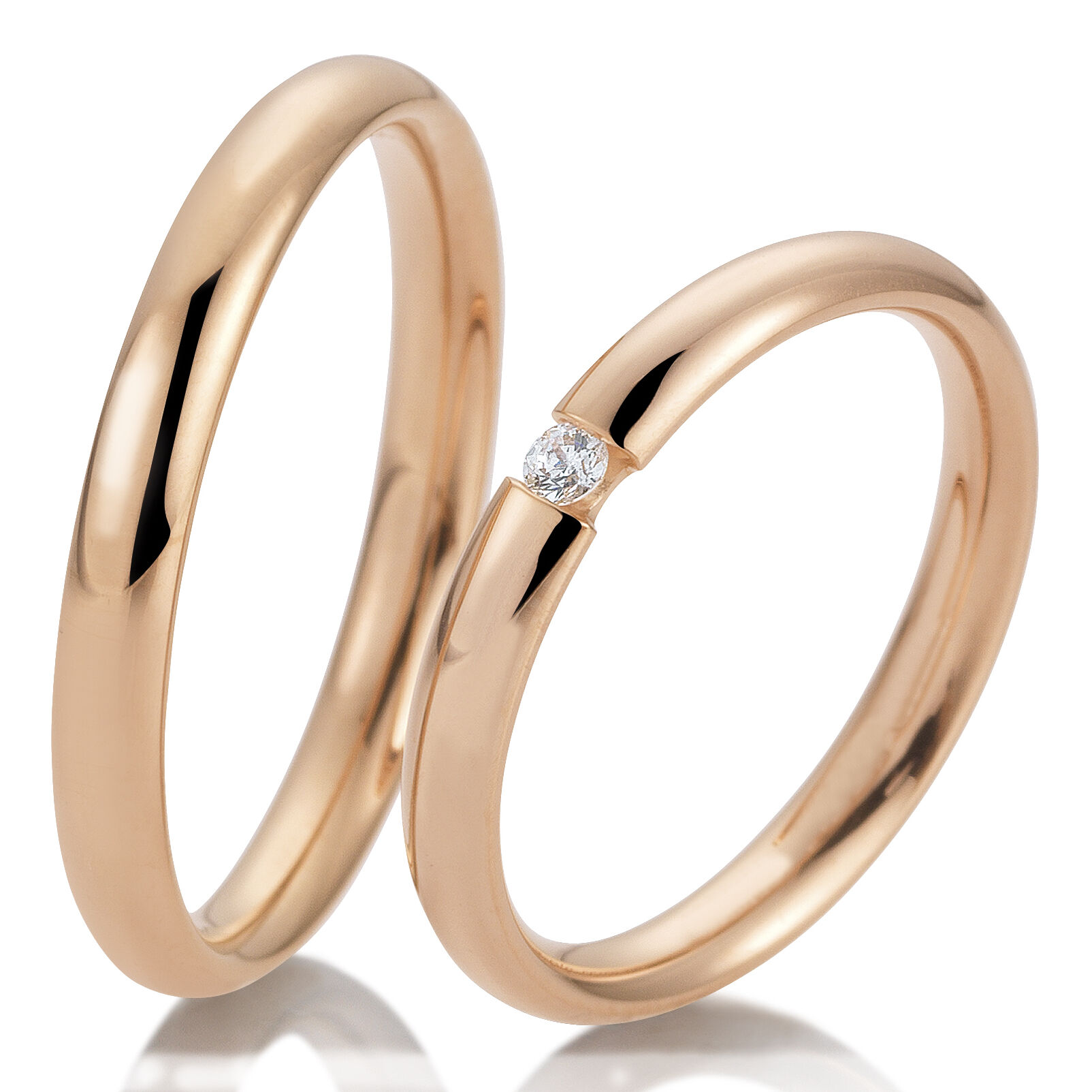 Trauringe Roségold Brillant Breuning 48/05735