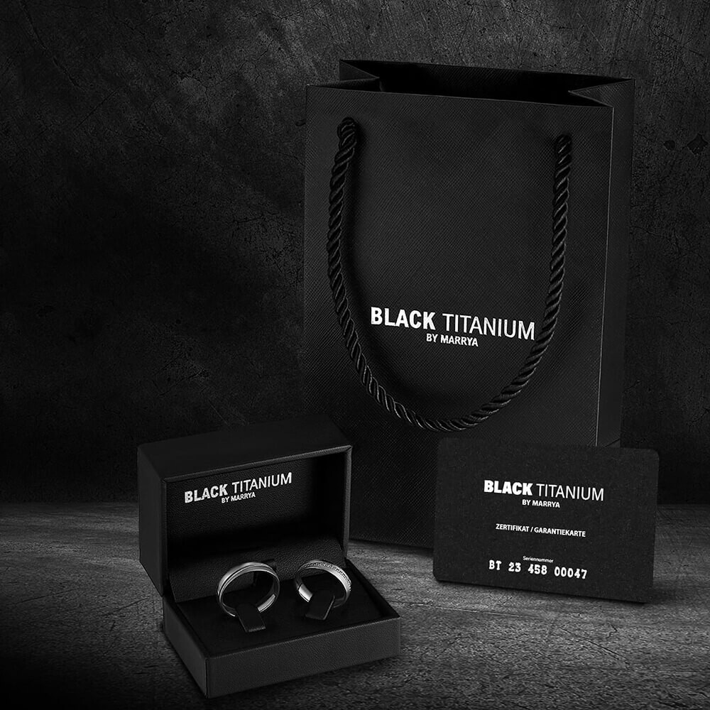 Black Titanium Partnerringe Marrya BT-11