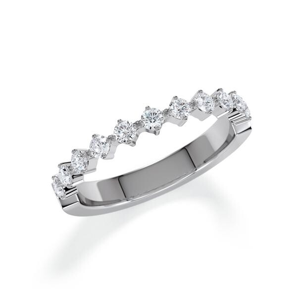 Memoire- Vorsteckring Graugold 585 zus. 0,440ct. tw, si Rubin 1806