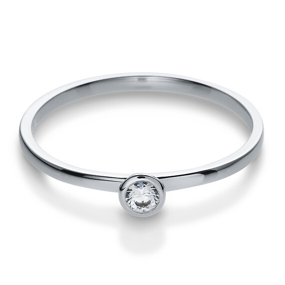 Antragsring Silber mit Zirkonia Breuning 41/05290