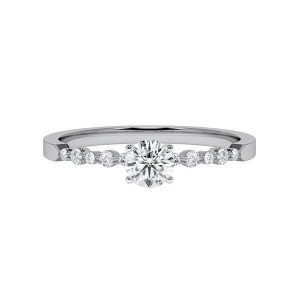 Diamantring Graugold 750 & Platin 950 Brillant zus.0,408ct. tw/si Rubin RU-1787