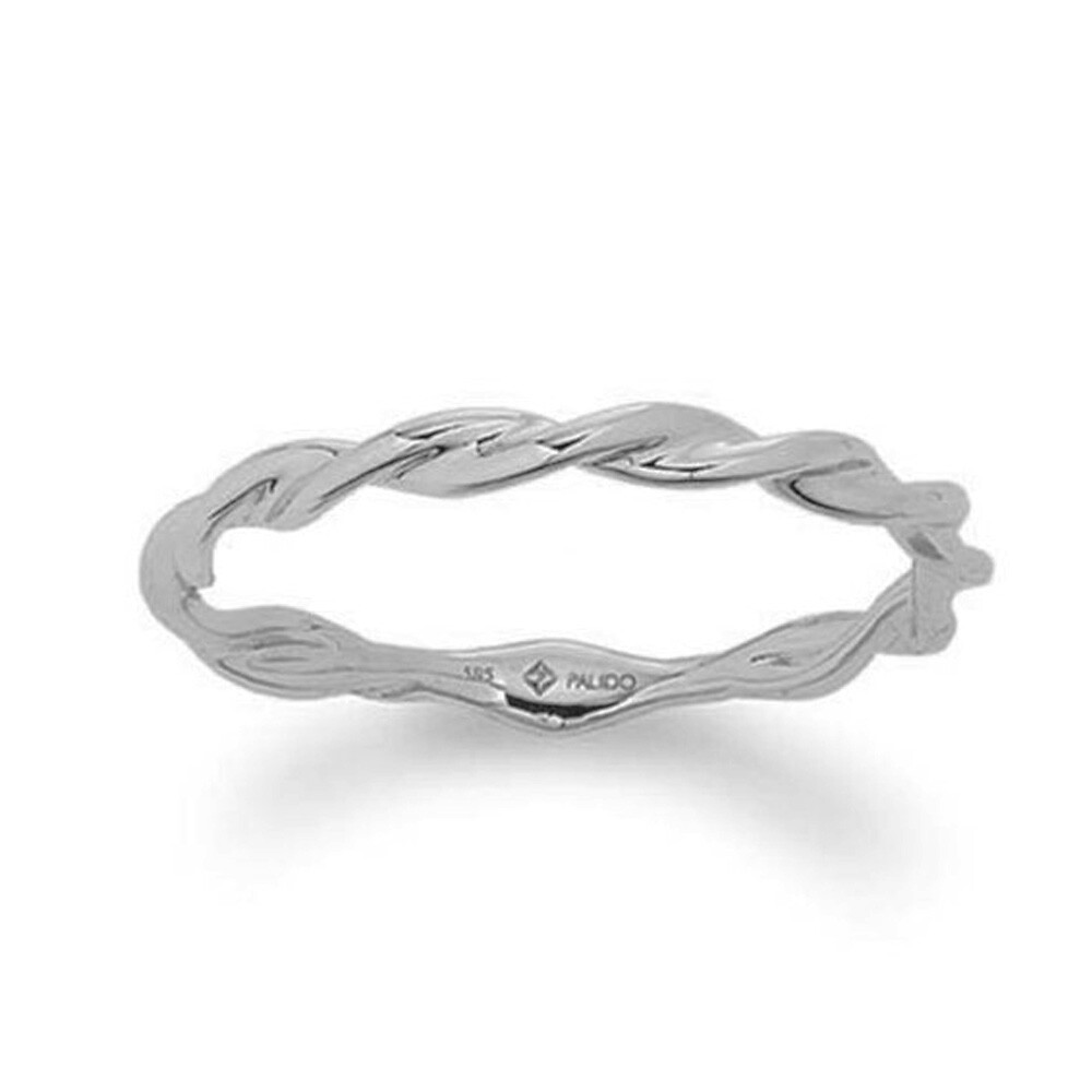 Kordelring gehdreht Weißgold 585 Palido K11573W