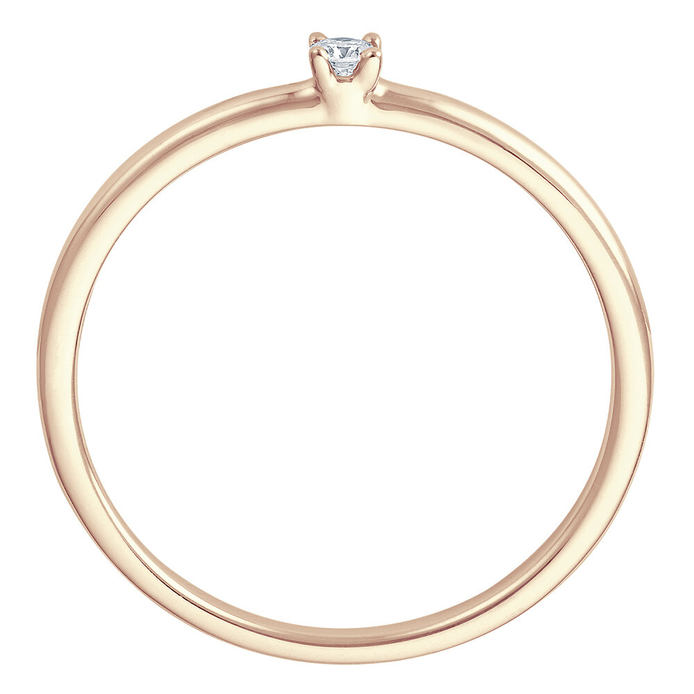 bella luce Solitaire égold Brillant 0.040 ct. w/si
