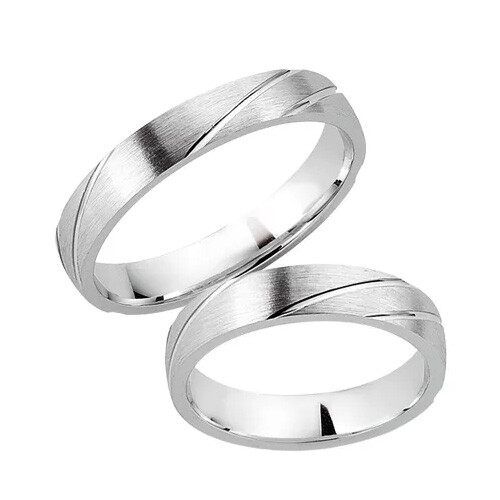 Schwarz Trauringe / Partnerringe Silber 925 SW925-003 Sterlingsilber