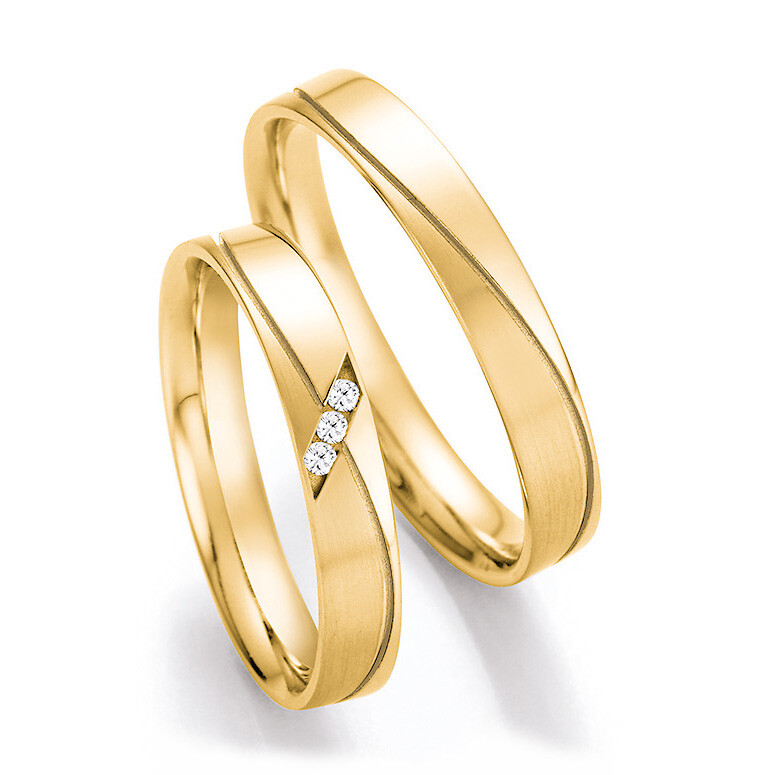 Collection Ruesch Trauringe Gelbgold Gold Brillant 66/41010 & 66/41020