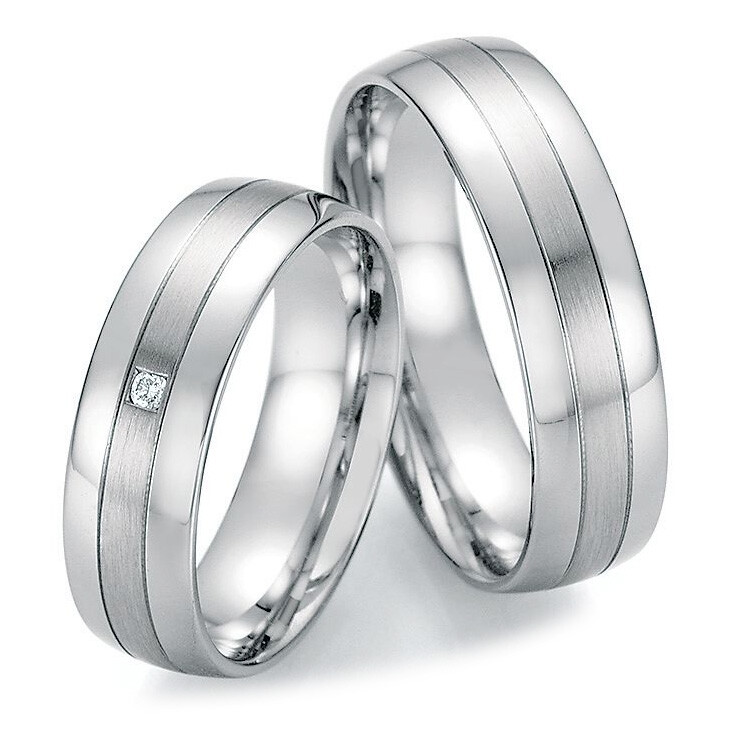 Trauringe Partnerringe Silber 925 Ruesch 55/20030 & 55/20040 Eheringe