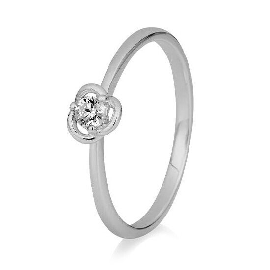 Breuning Ring mit Rosenfassung Brillant Platin