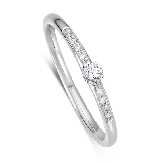 Giloy Solitär Ring Weißgold TV000013W-2