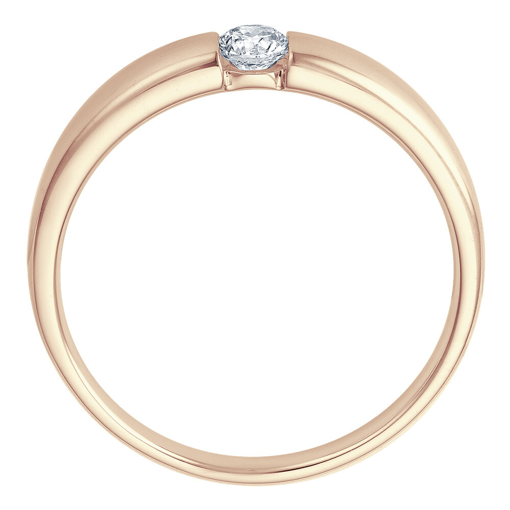 bella luce Solitaire Ring Roségold Brillant 0.170 ct. w/si, stehend