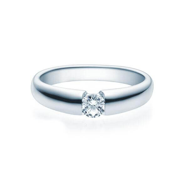 Verlobungsring Spannring 18006 Weißgold Rubin RU-1505