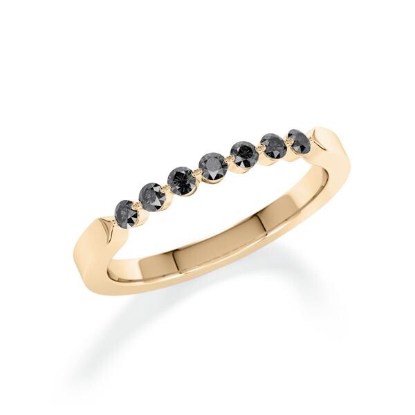 Memoire-Ring Roségold 585 Black zus. 0,210 ct. Rubin RU-1801
