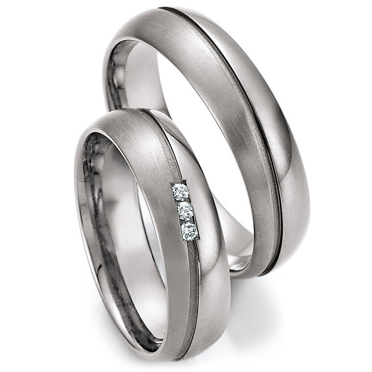 Ruesch Trauringe 77/20150-055 & 77/20160-055 aus Titan