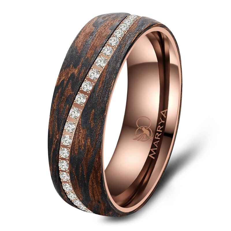 Damenring Carbon Bronce Wellendesign Marrya CB-05