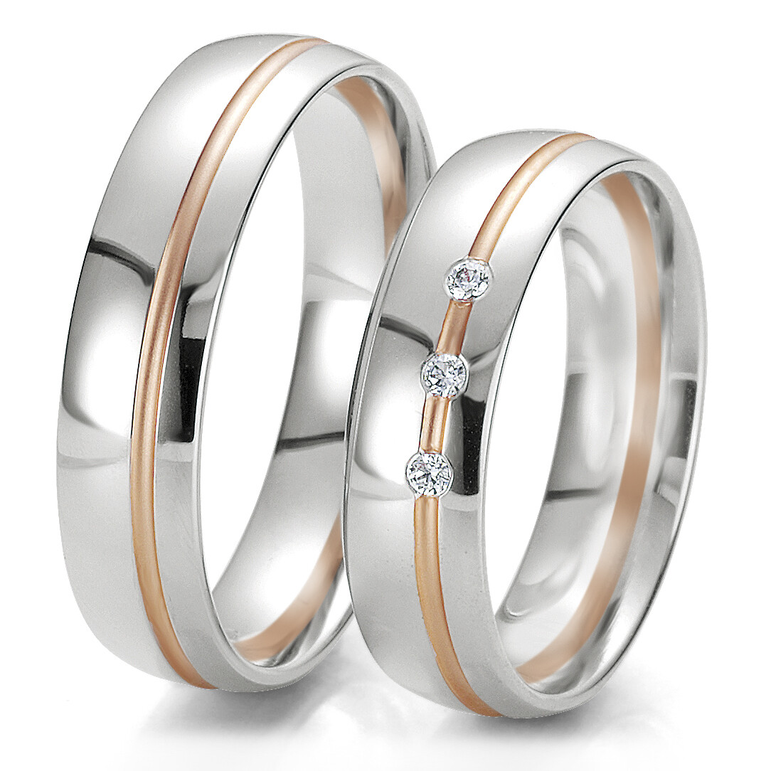 Breuning Trauringe Rainbow Weißgold & Rotgold