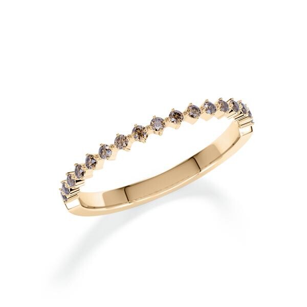 Memoire- Vorsteckring Roségold 585 zus. 0,160ct. Cognac Rubin 1806
