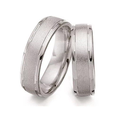 Schwarz Trauringe Partnerringe Silber 925 SW925-019 Sterlingsilber sandmatt