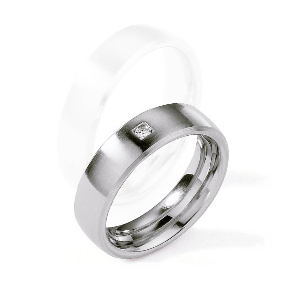 Collection Ruesch Damenring Edelstahl Brillant 88/01240