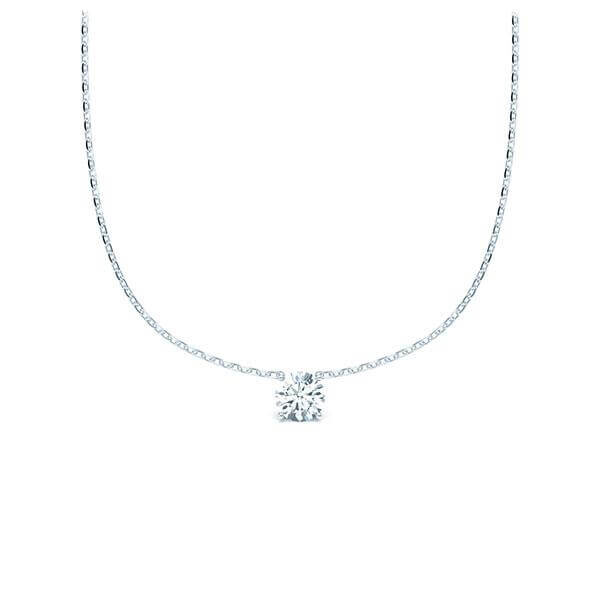 Collier Platin 950 Brillant zus. 0,100 ct, tw, si Rubin RU-1582-1