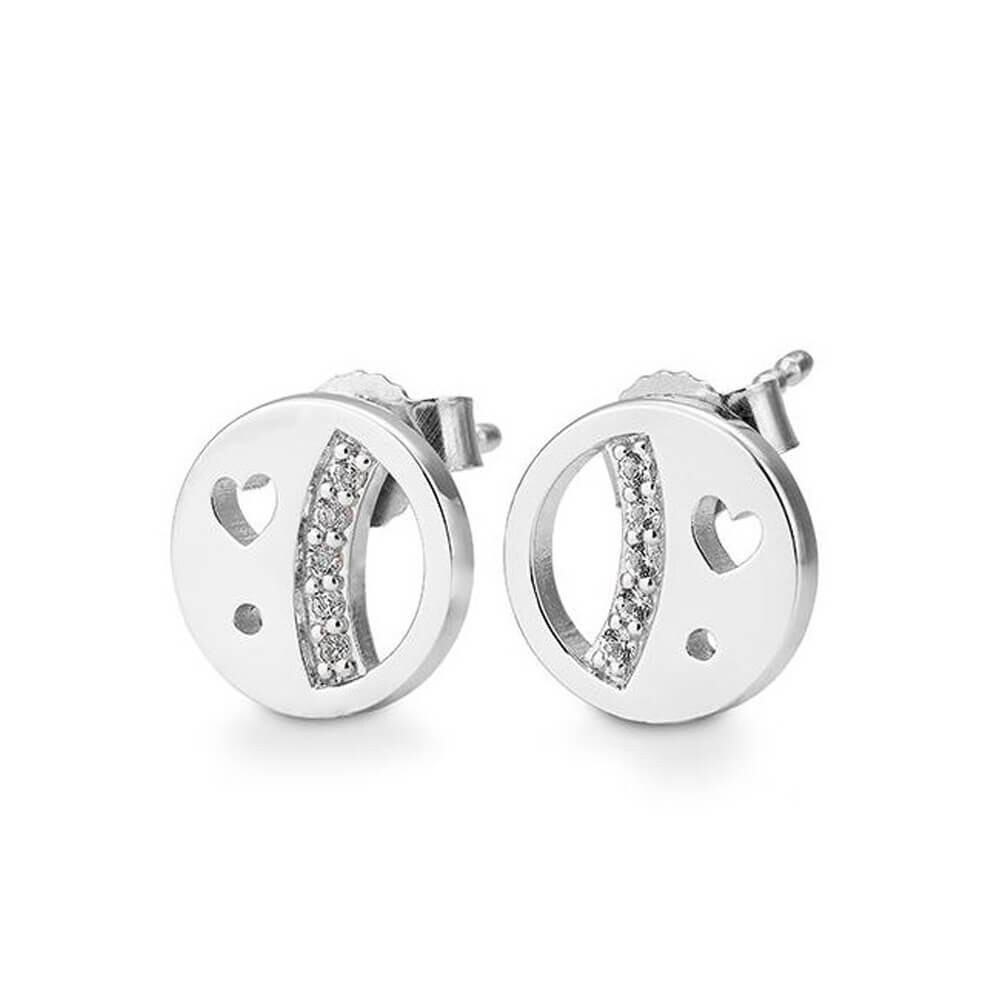 Ohrstecker Kids Herz Silber Saphir weiß Breuning 02-037080