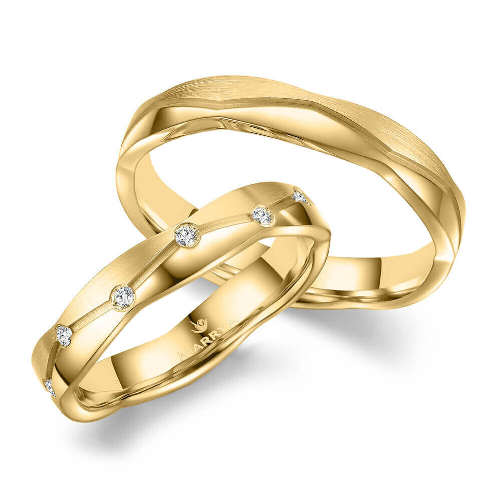 Partnerringe Eheringe Titan Gold Marrya TI-28