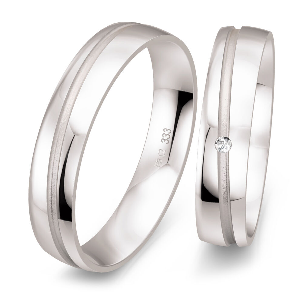 Eheringe Weißgold Breuning 48/07037 & 48/07038