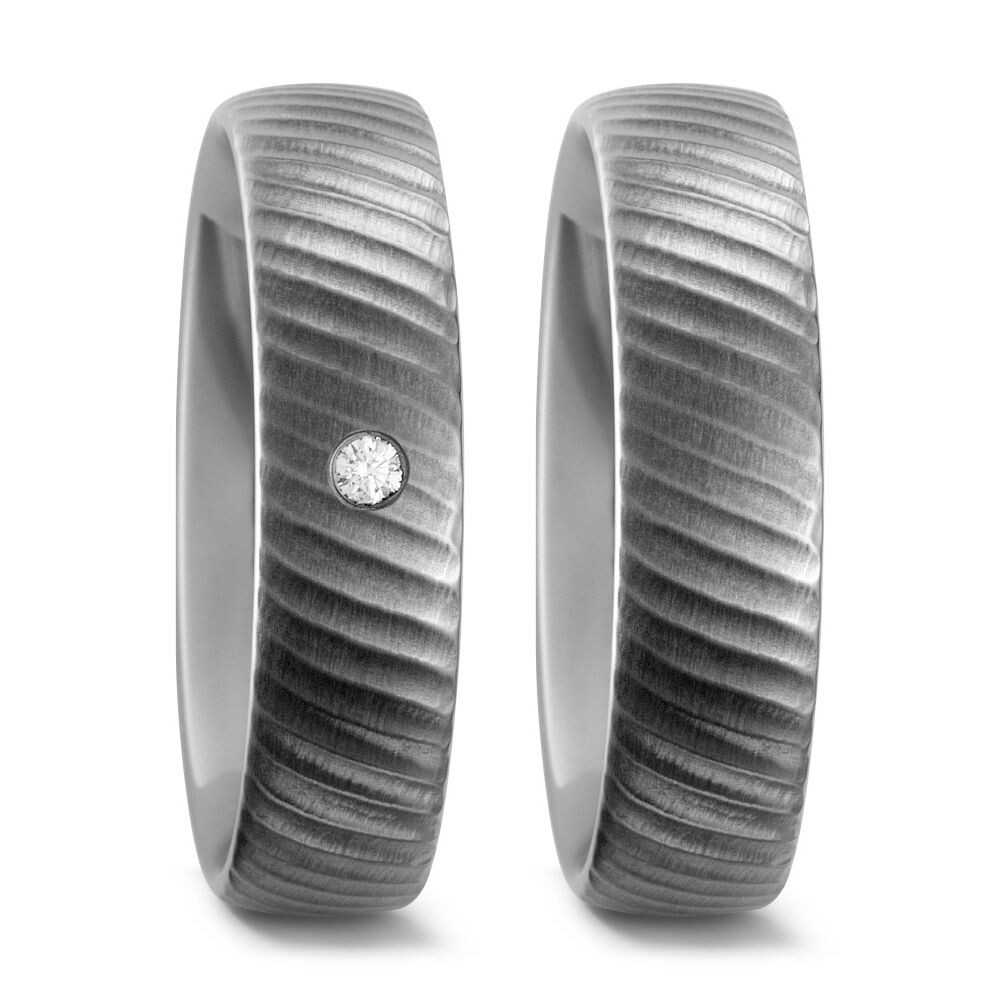 TitanFactory Trauringe Titan sturkturiert - 52367