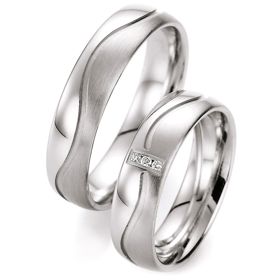 Collection Ruesch Trauringe Weißgold 55/100 White Style Silver Inspiration Brilliant