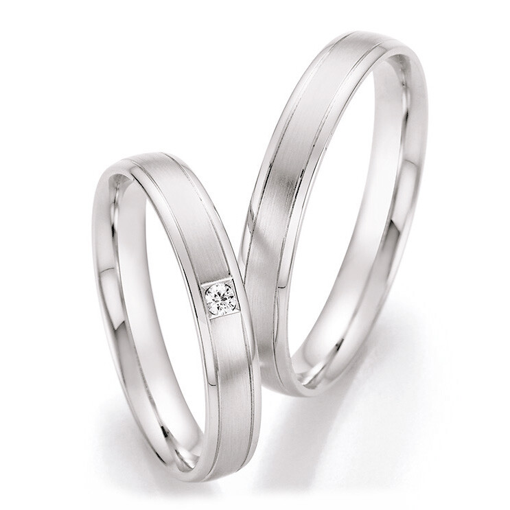 Trauringe Palladium Brillant Collection Ruesch 66/41070 & 66/41080