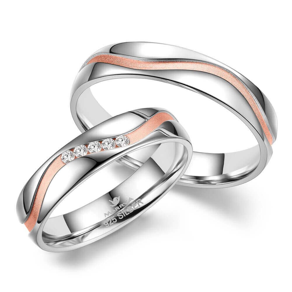Trauringe Partnerringe Silber 925 Marrya SI-28