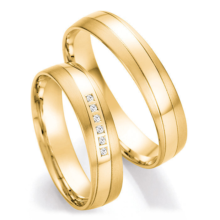 Trauringe Gelbgold Brillant Collection Ruesch 66/41090 & 66/41100