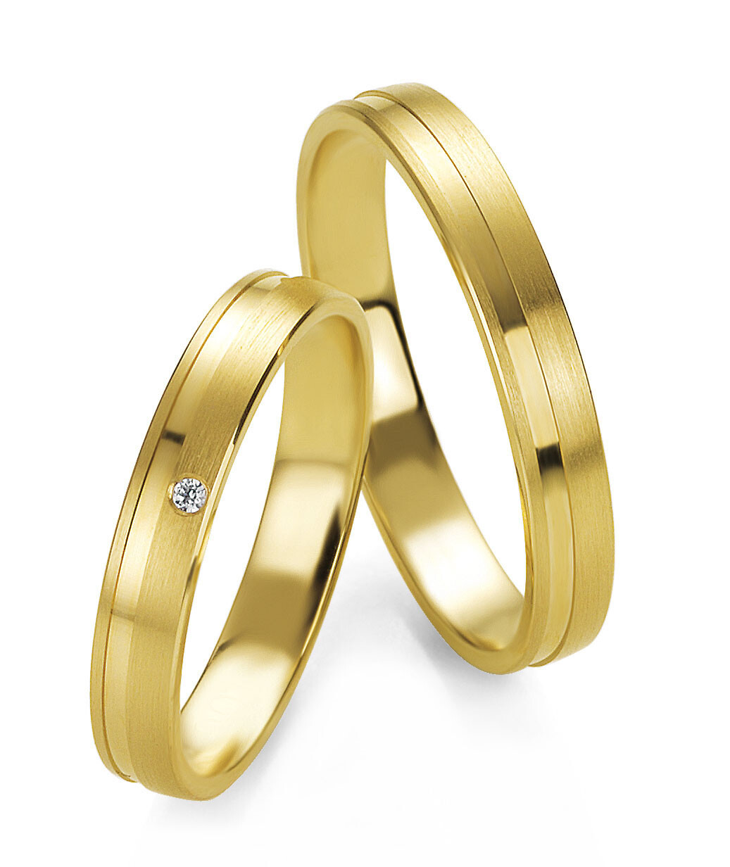Breuning Trauringe 48/05613 & 48/05614 aus Gelbgold