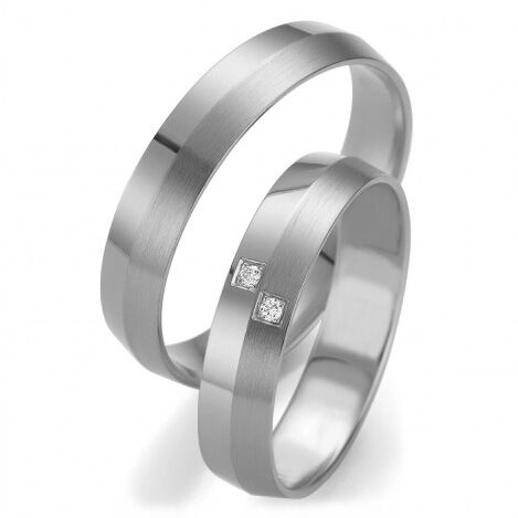 Breuning Trauringe 48/07137 & 48/07138 aus Palladium