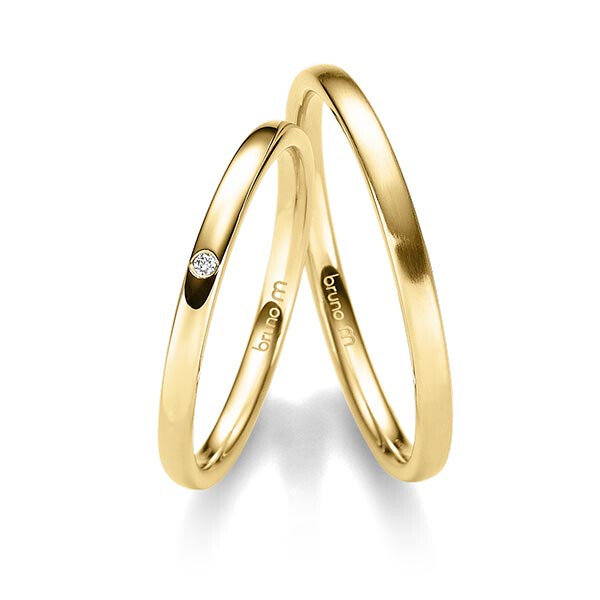 Bruno M Trauringe Gelbgold Brillant J-1228-7