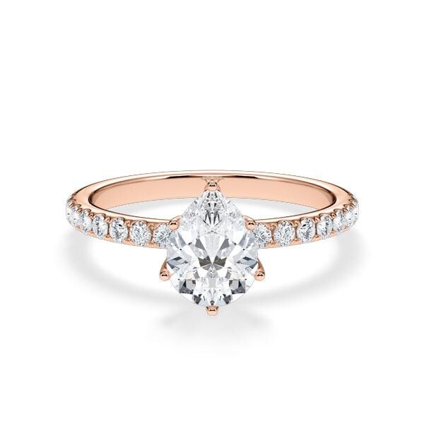 Hollywood Ring Classic Tropfen Rotgold Rubin RU-1884