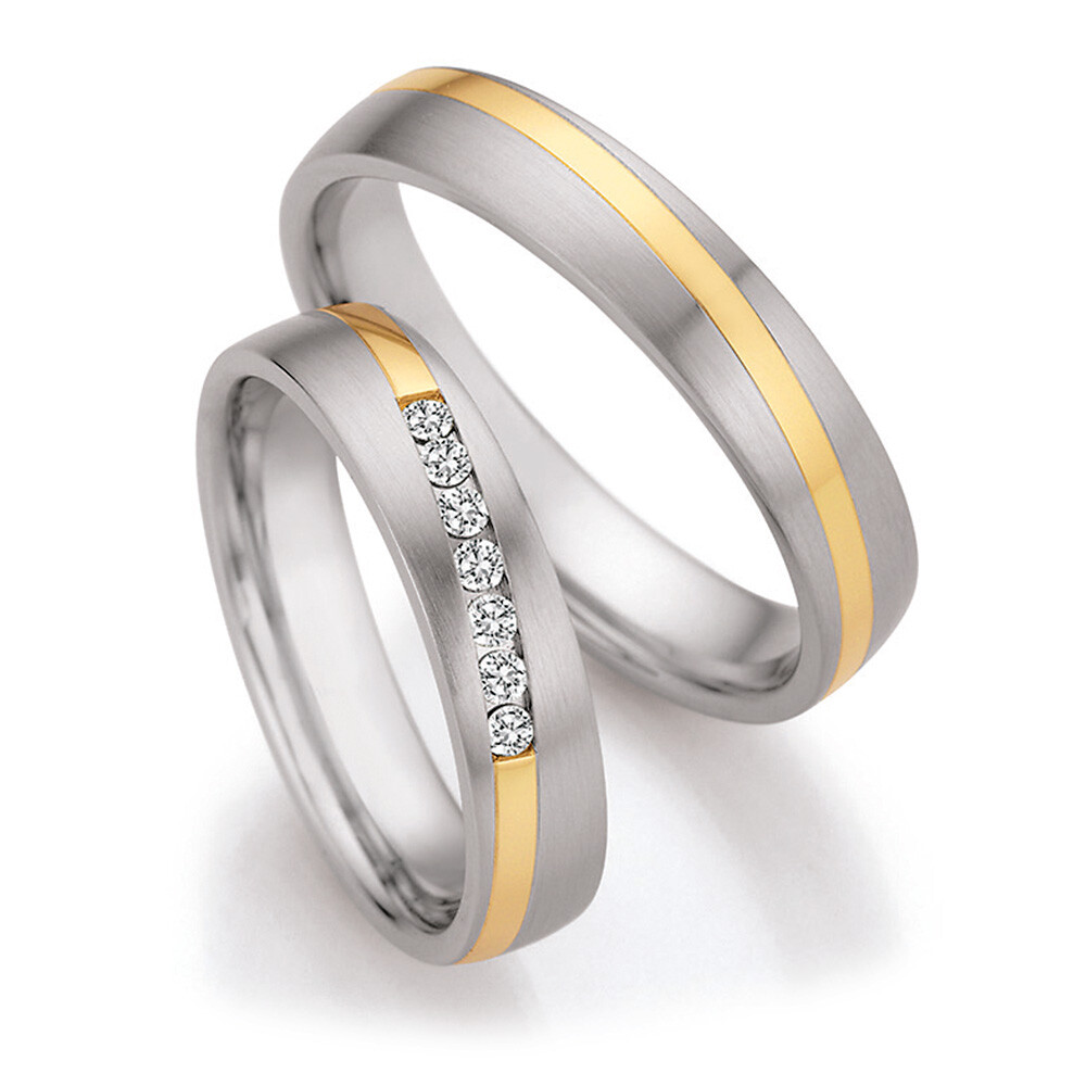 Eheringe Steel Gold Elegance Collection Ruesch 88/25050