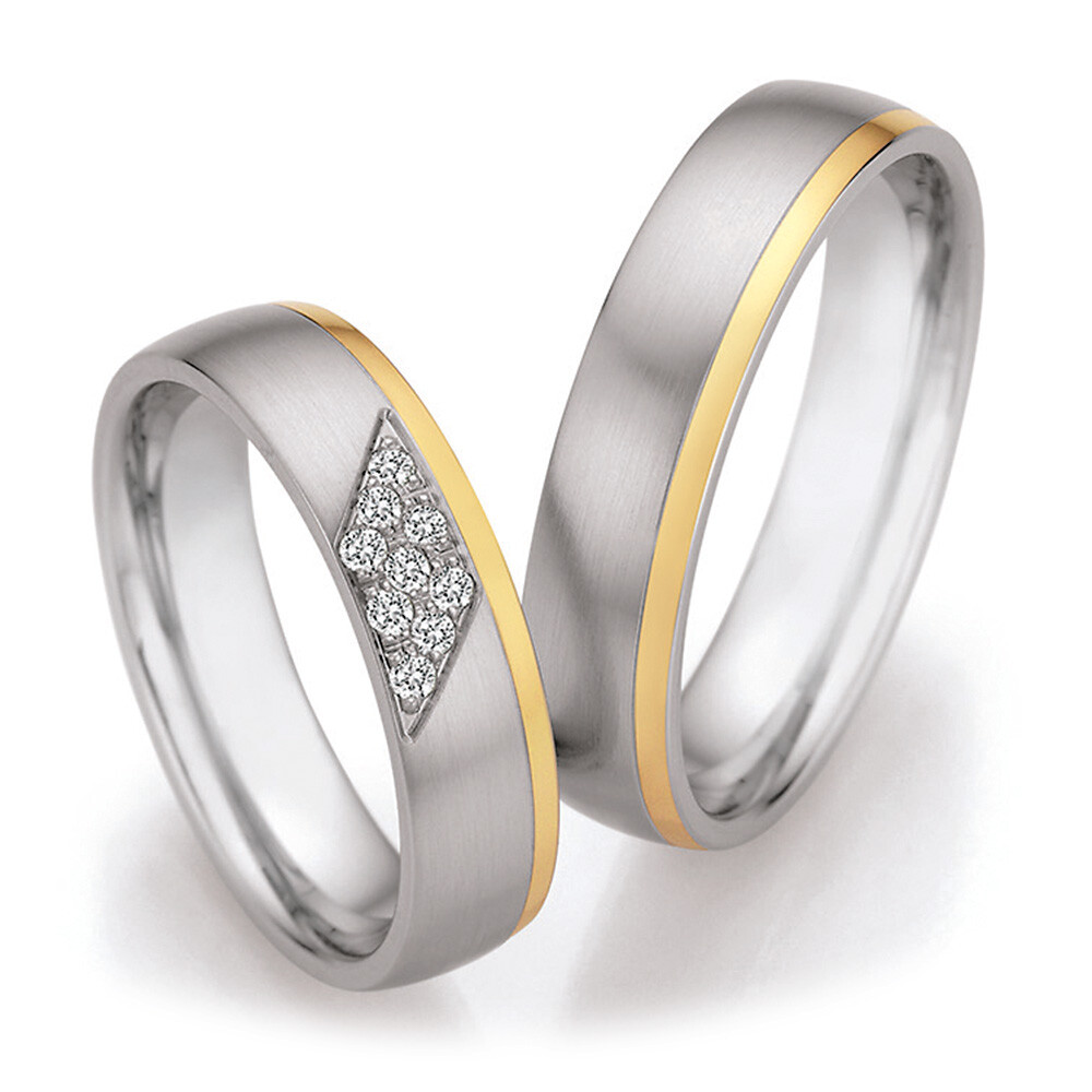 Eheringe Steel Gold Elegance Collection Ruesch 88/25130