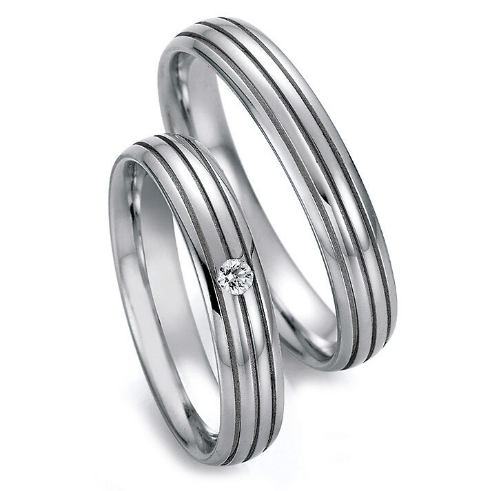 Eheringe Edelstahl Brillant Ruesch 88/22150 & 88/22160