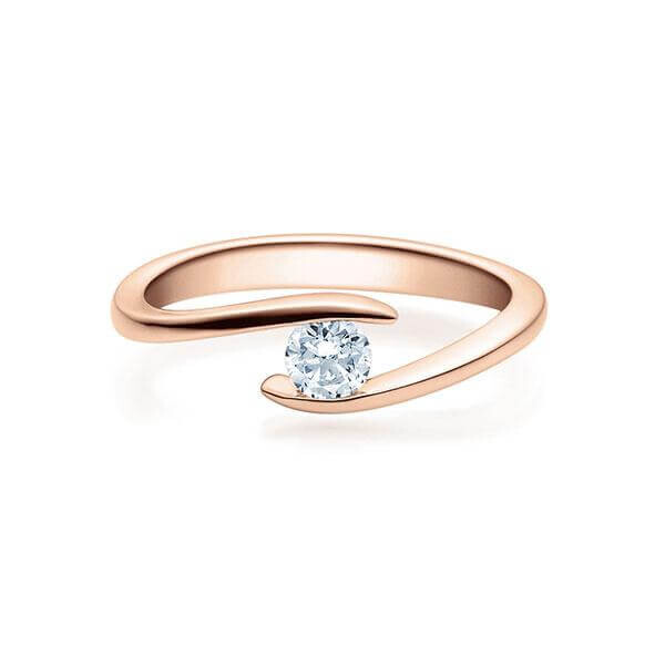 Verlobungsring Twist Solitär 18015 Rotgold Rubin RU-1496