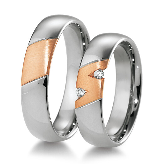 Breuning Eheringe Weißgold & Rotgold 48/04165 & 48/04166