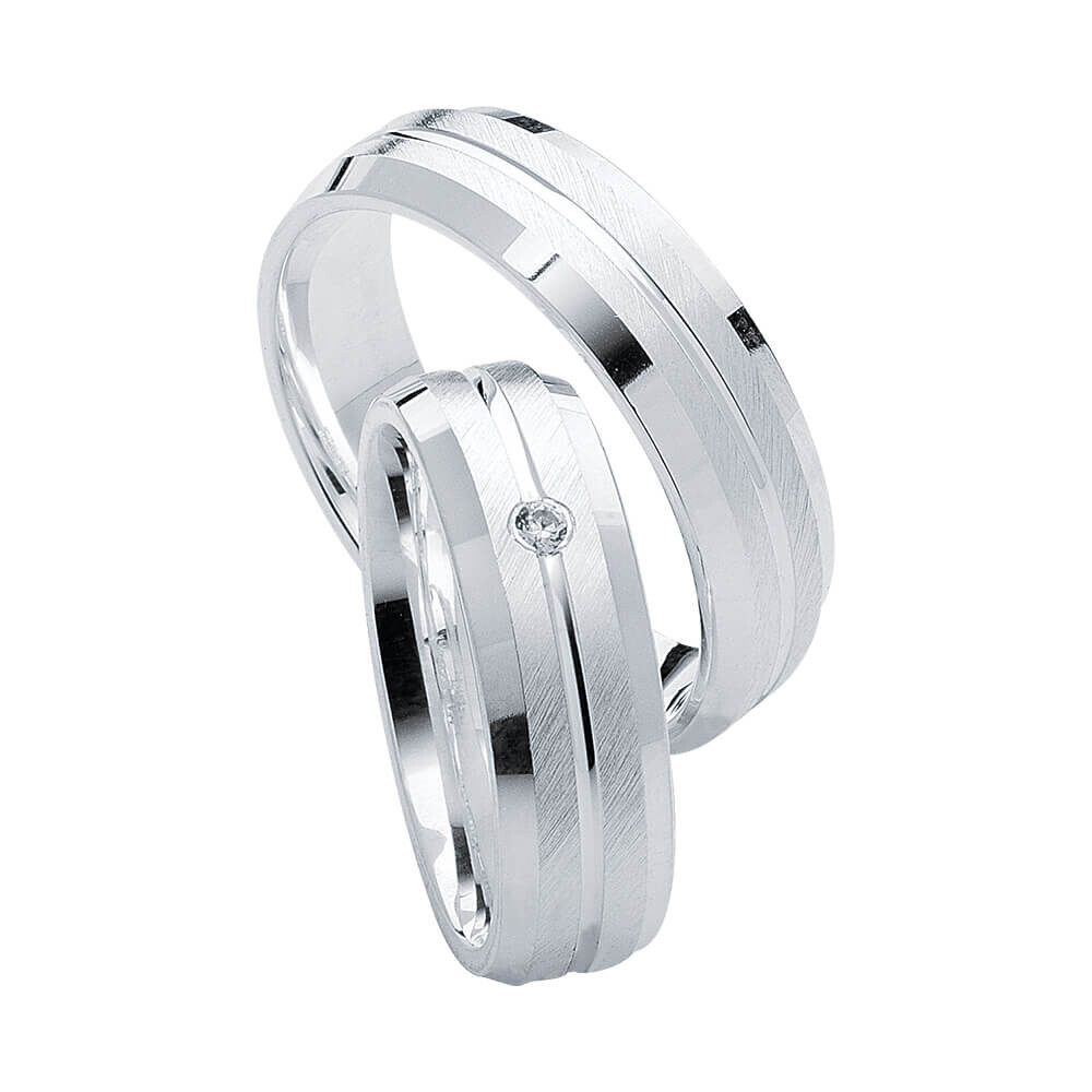 Partnerringe Heartbeat Silber 925 Rubin S25