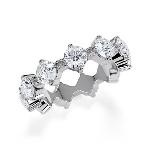 Memoire- Vorsteckring Graugold 585 zus. 3,900ct. Lab Grown Rubin 1806