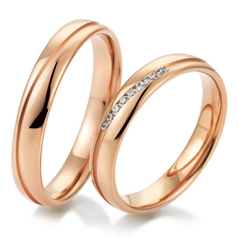 Breuning Trauringe Lounge Rotgold 48/05187 & 48/05188