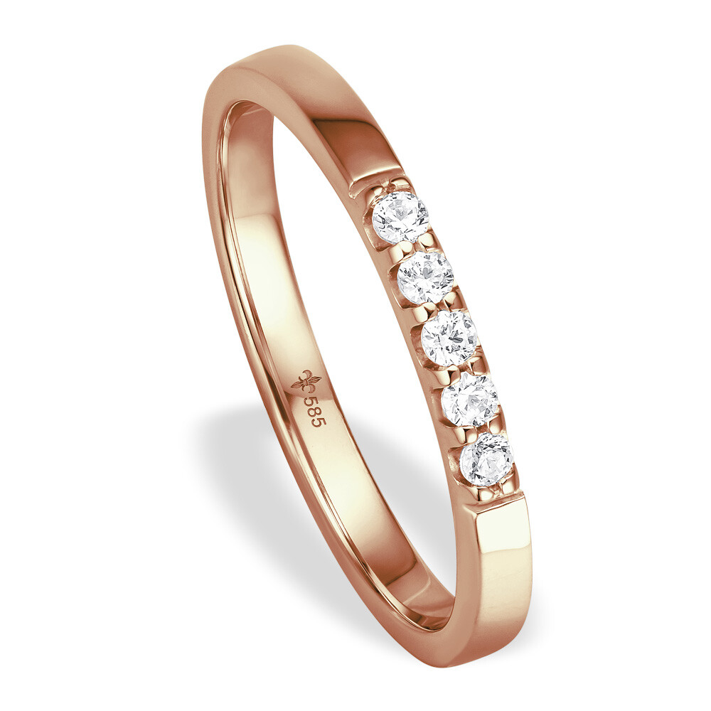 Memoire Ring Grace 5 Brillanten Roségold Giloy TM02005