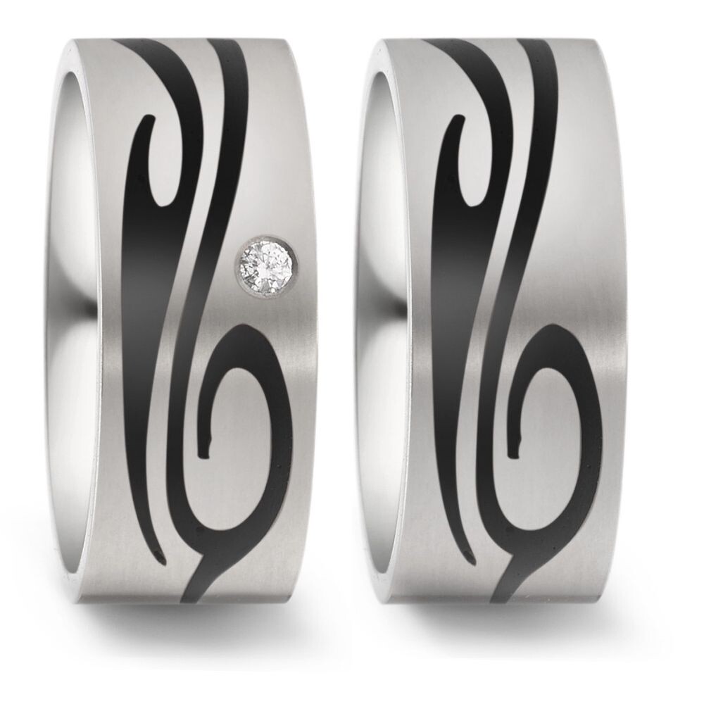 Trauringe Titan Carbon Brillant TitanFactory 52550