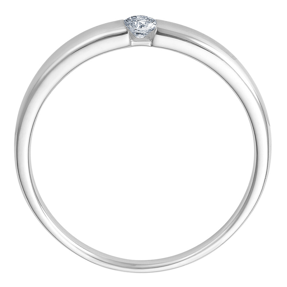 bella luce Solitaire Ring Weißgold Brillant 0.090 ct. w/si, stehend