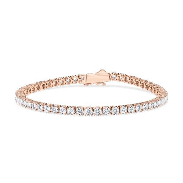 Tennis-Armband Rotgold 750 zus. 5,980ct. Lab Grown Diamant Rubin RU-1858