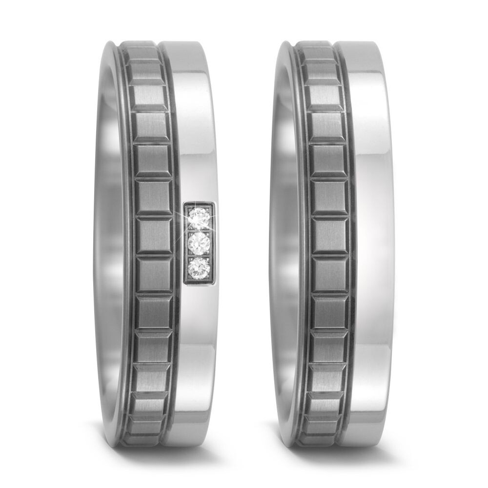 Trauringe Titan Carbon Brillant TitanFactory 52516